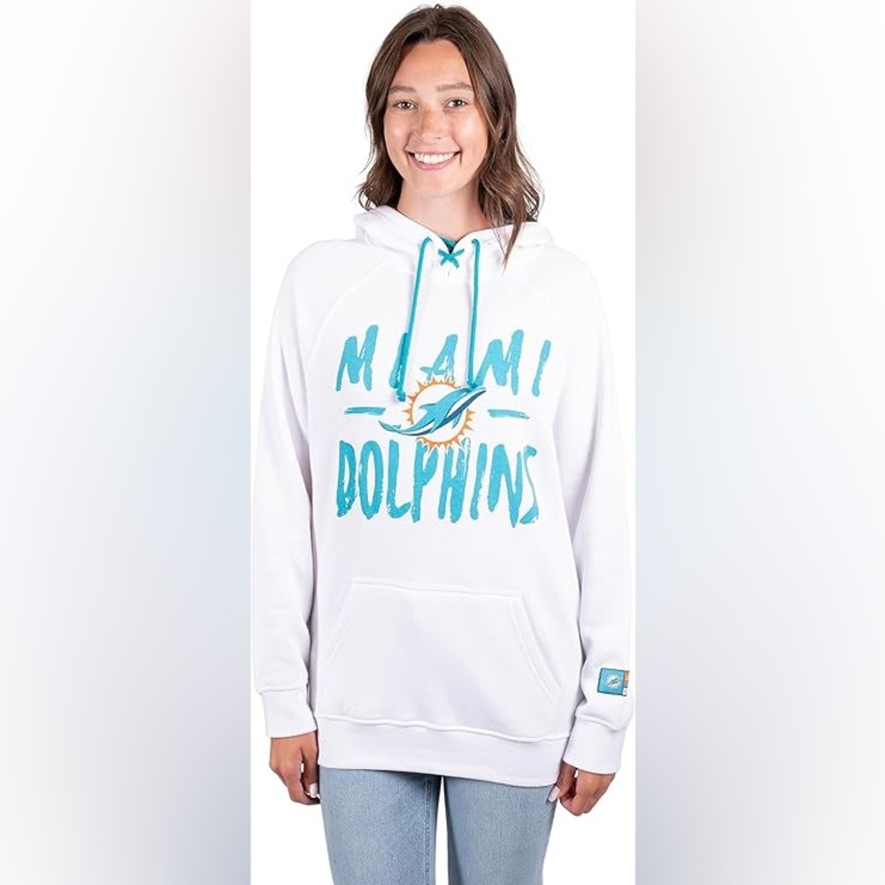 NFL Women’s Miami Dolphins Tie Neck Pullover Hoodie
🏈🐬‎